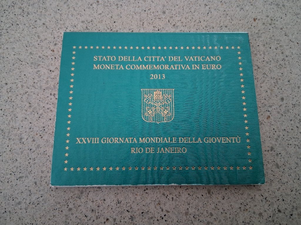 2 euro Vaticaan 2013 Rio de Janeiro in boekje, Timbres & Monnaies, Monnaies | Europe | Monnaies euro, Enlèvement ou Envoi, Vatican