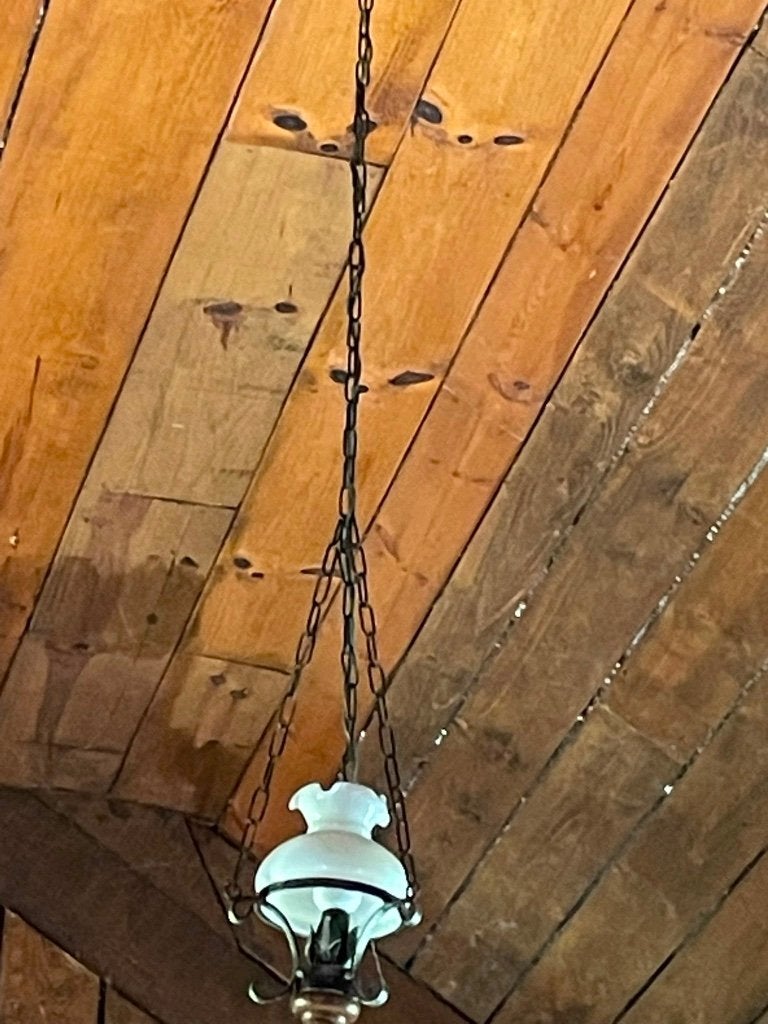 Luminaire suspendus, Maison & Meubles, Verre, Campagne, Enlèvement, Utilisé