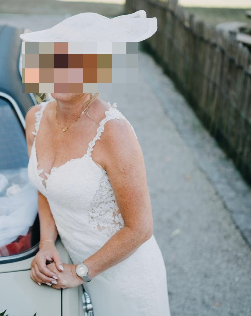 Prachtig trouwkleed Mt S, Ophalen, Zo goed als nieuw