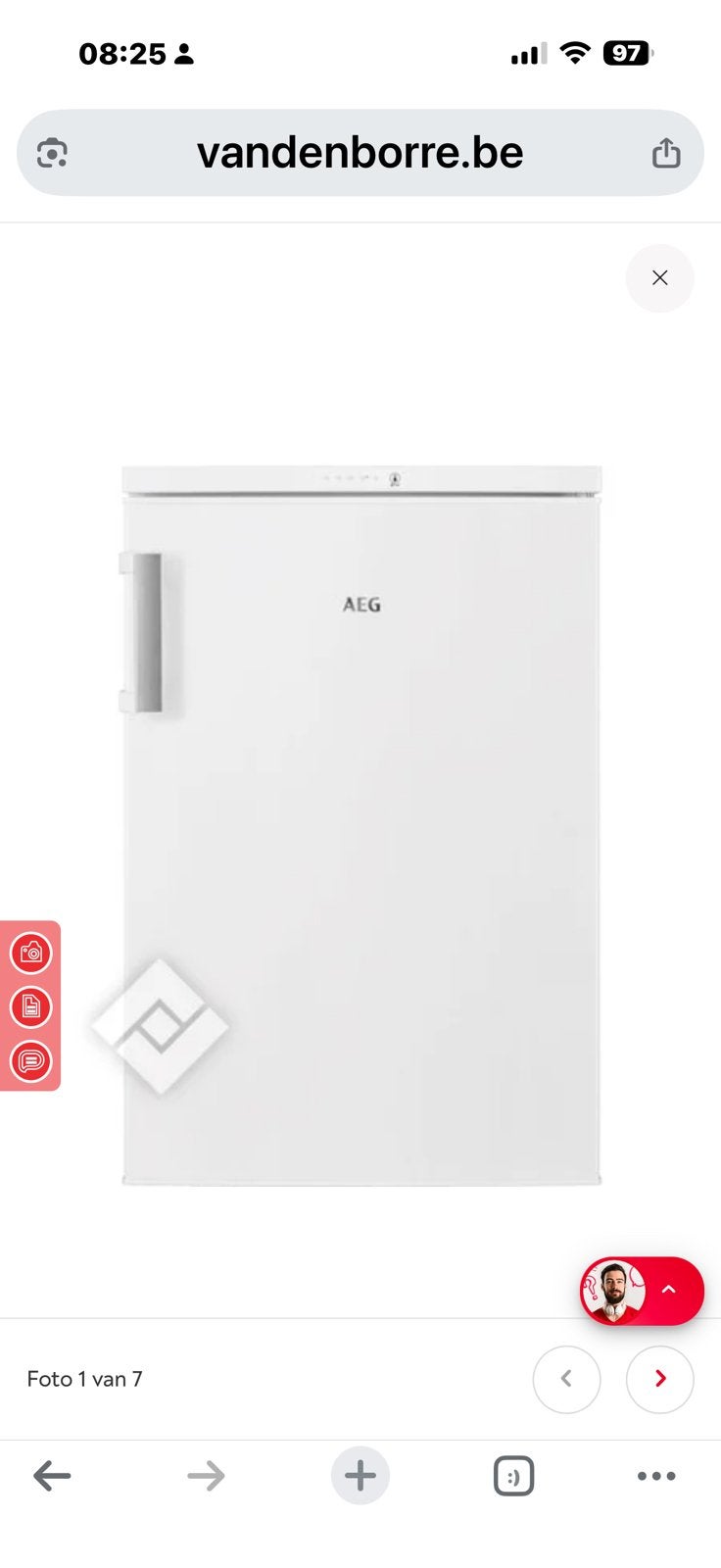 Aeg Diepvries, Elektronische apparatuur, Vriezers en Diepvrieskisten, Ophalen, Zo goed als nieuw
