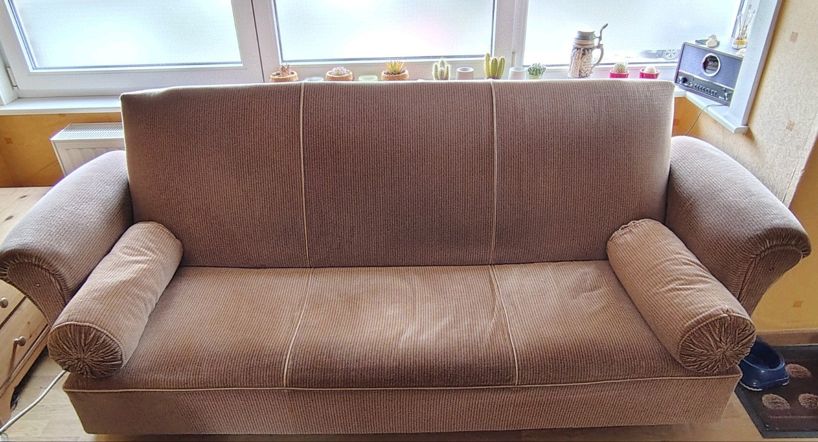 ribfluwelen vintage zetel, Ophalen