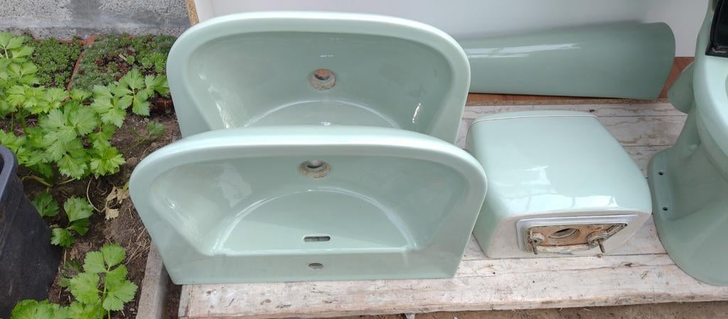 Retro Royal Sphinx badkamer in mintgroen. Mooie staat., Doe-het-zelf en Bouw, Sanitair, Ophalen, Bad