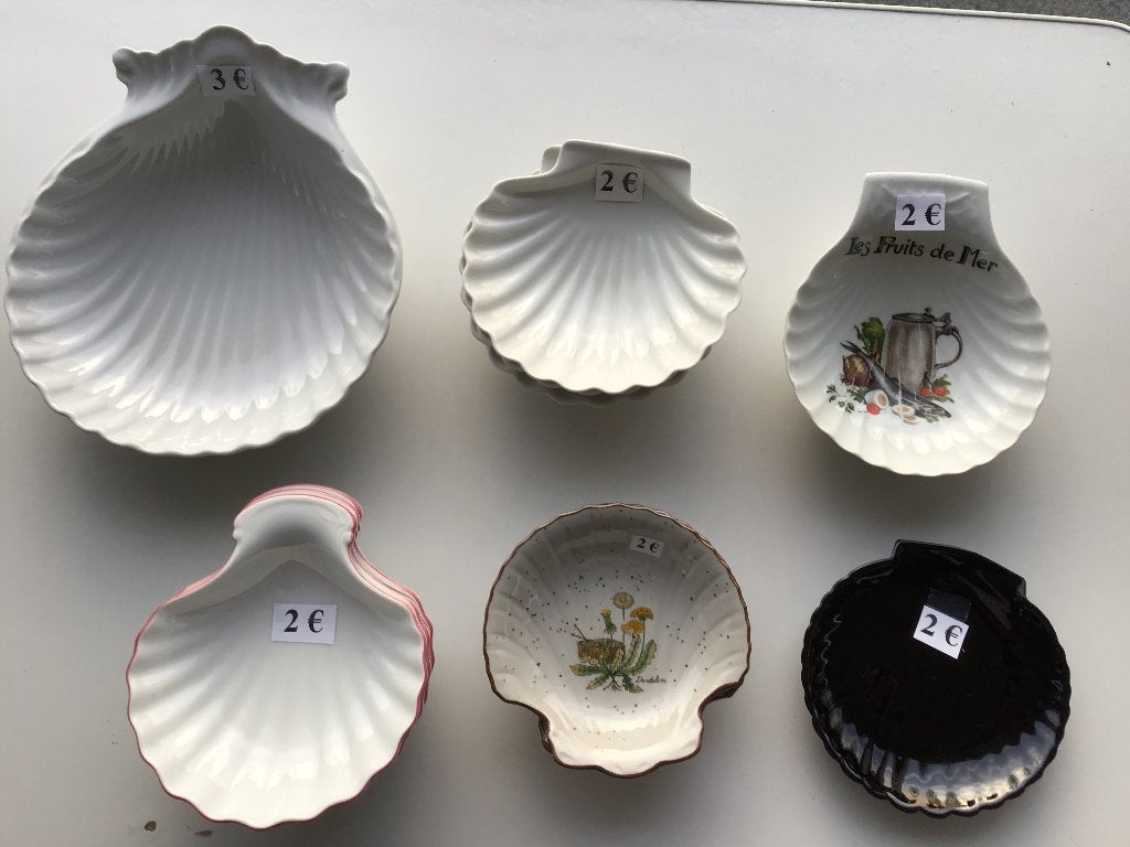 diverses coquilles en porcelaine ou en céramique, Maison & Meubles, Enlèvement ou Envoi, Comme neuf, Céramique