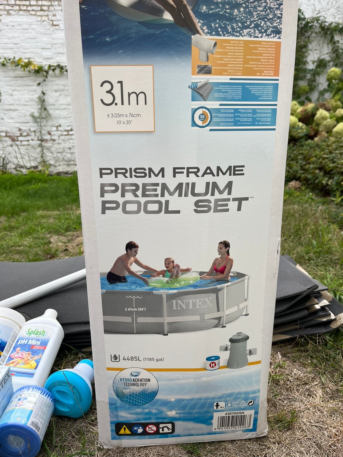 Piscine à cadre prismatique Intex, Jardin & Terrasse, 200 à 400 cm, 300 cm ou plus, Rond, Comme neuf