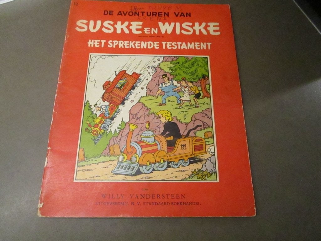 Suske en Wiske - Het sprekende testament - 1958 - 1e druk, Enlèvement ou Envoi, Willy Vandersteen, Une BD, Utilisé