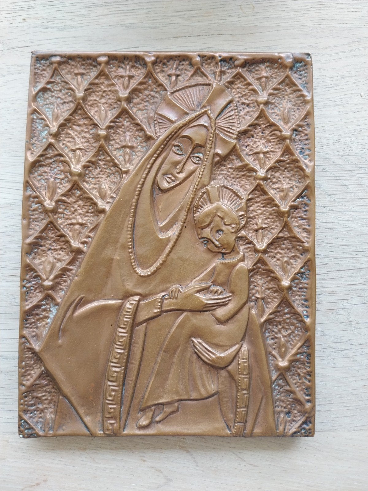 koperen Maria met kind, Ophalen