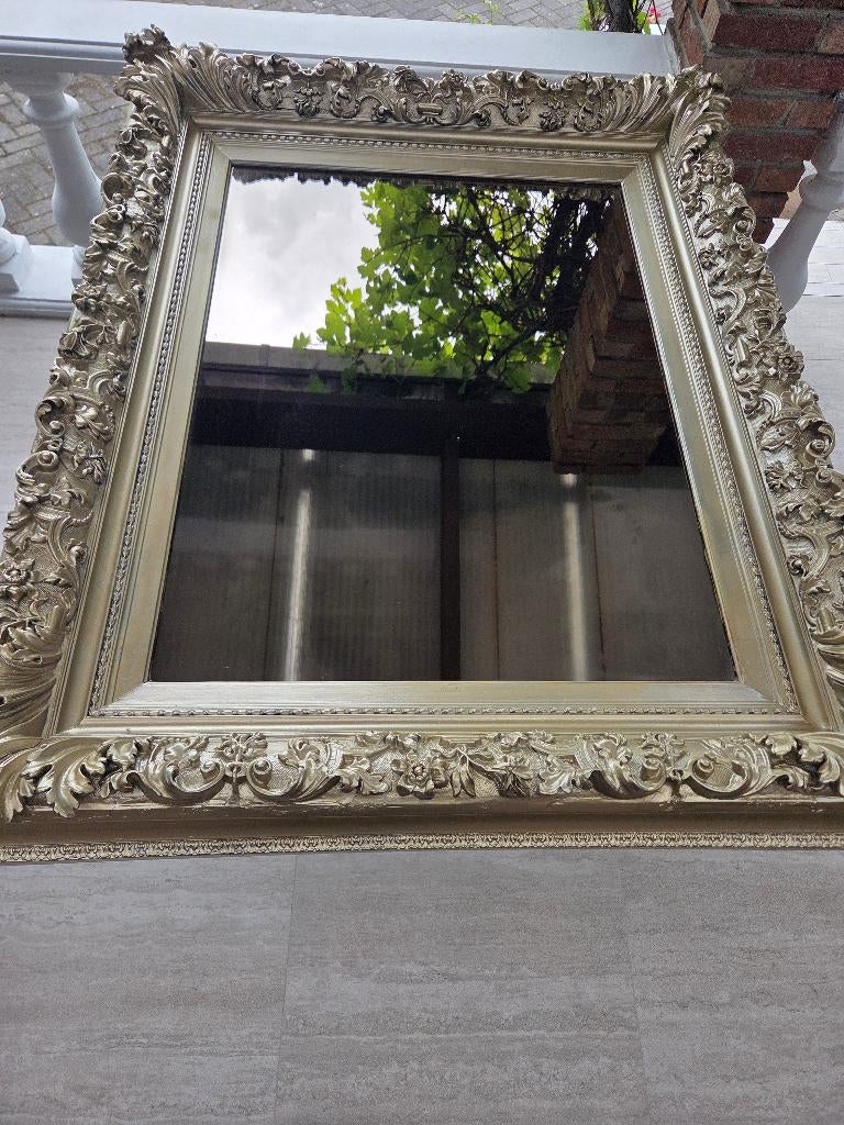 Gouden spiegelkader barok stijl 120 cm / 100 cm, Antiek en Kunst, Ophalen, Rechthoekig, 100 tot 150 cm, 100 tot 150 cm