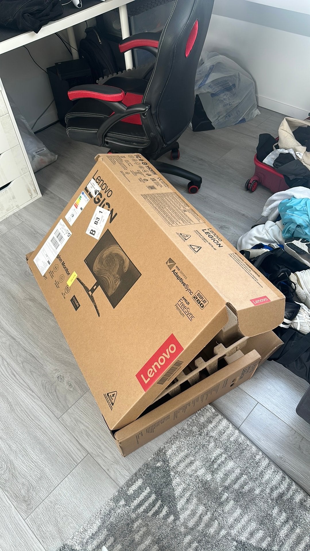 Moniteur Lenovo Legion R27FC-30, Informatique & Logiciels, Moins de 1 ms, Full HD, Utilisé, Rotatif