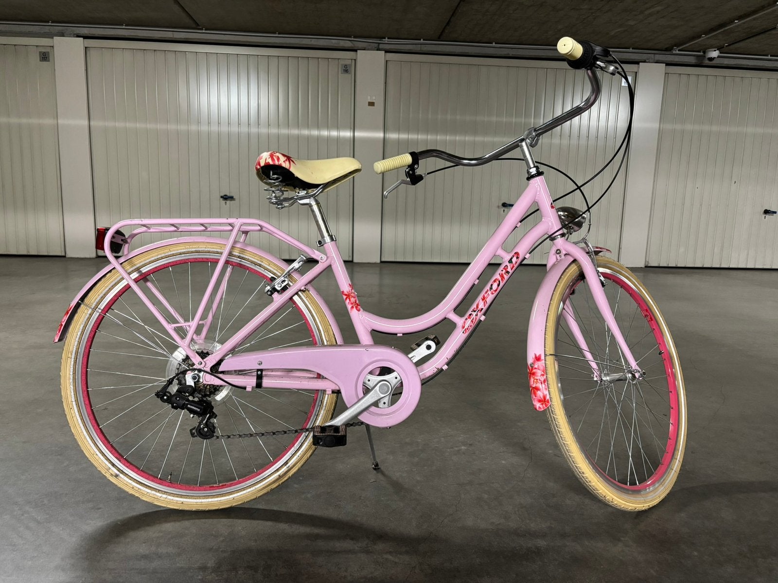 Meisjesfiets Oxford Fiore 26 inch - retro, Fietsen en Brommers, Gebruikt, Velgrem, Versnellingen, Ophalen