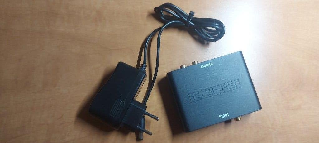 Convertisseur Konig Toslink/Coax vers RCA, TV, Hi-fi & Vidéo, Câbles audio & Câbles de télévision, Enlèvement ou Envoi, Utilisé