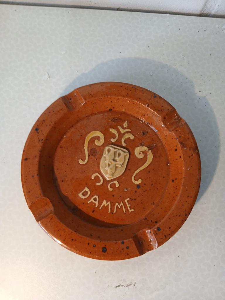 Vlaams aardewerk asbak Damme, Antiek en Kunst, Ophalen of Verzenden