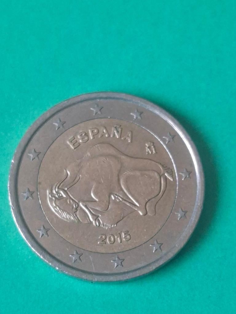 2015 Espagne 2 euros Grotte d'Altamira Unesco, Envoi, Espagne, 2 euros, Monnaie en vrac