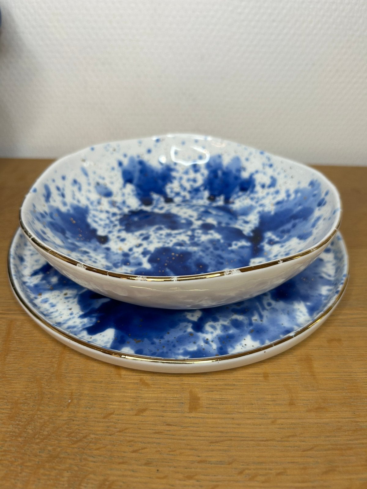 Set diep bord en dinerbord Marine Splash keramiek Werns, Huis en Inrichting, Overige merken, Keramiek, Ophalen of Verzenden, Bord(en)