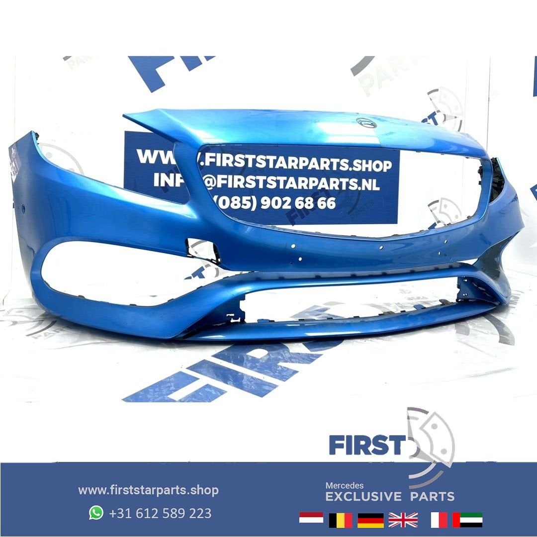 W176 BUMPER FACELIFT AMG VOORBUMPER BLAUW ZWART WIT GRIJS GR, Gebruikt, -, Voor, Ophalen of Verzenden