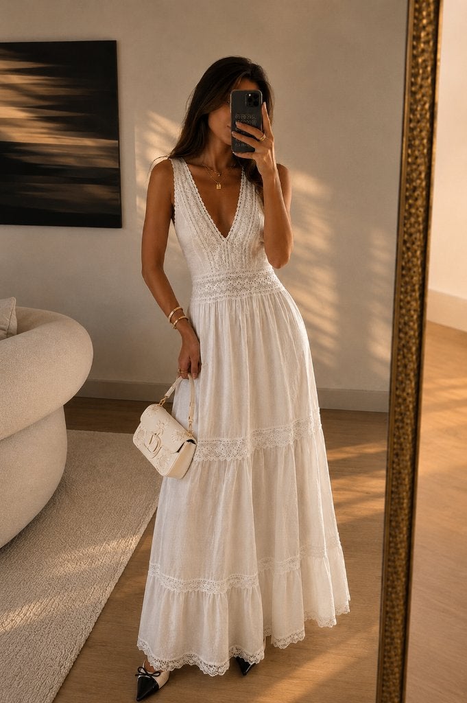 Witte zomerjurk, Vêtements | Femmes, Robes, Enlèvement ou Envoi, Taille 36 (S), Sous le genou, Noir