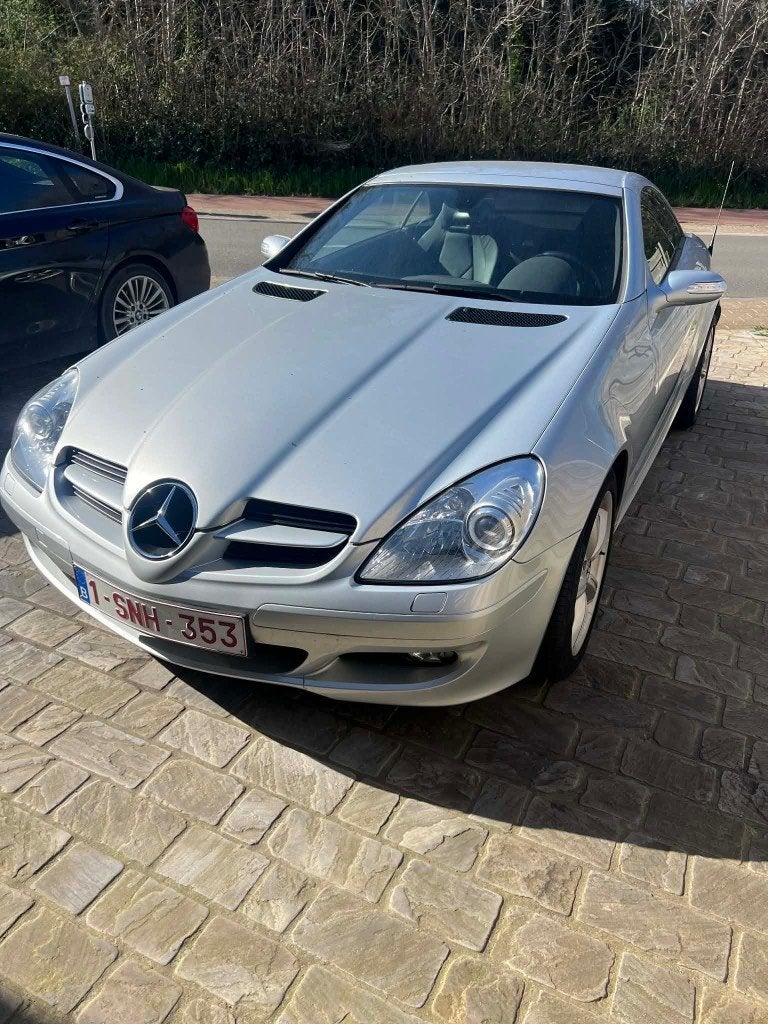 Mercedes SLK200 compressor cabrio, Auto's, Mercedes-Benz, Achterwielaandrijving, Zwart, Cabriolet, 1796 cc