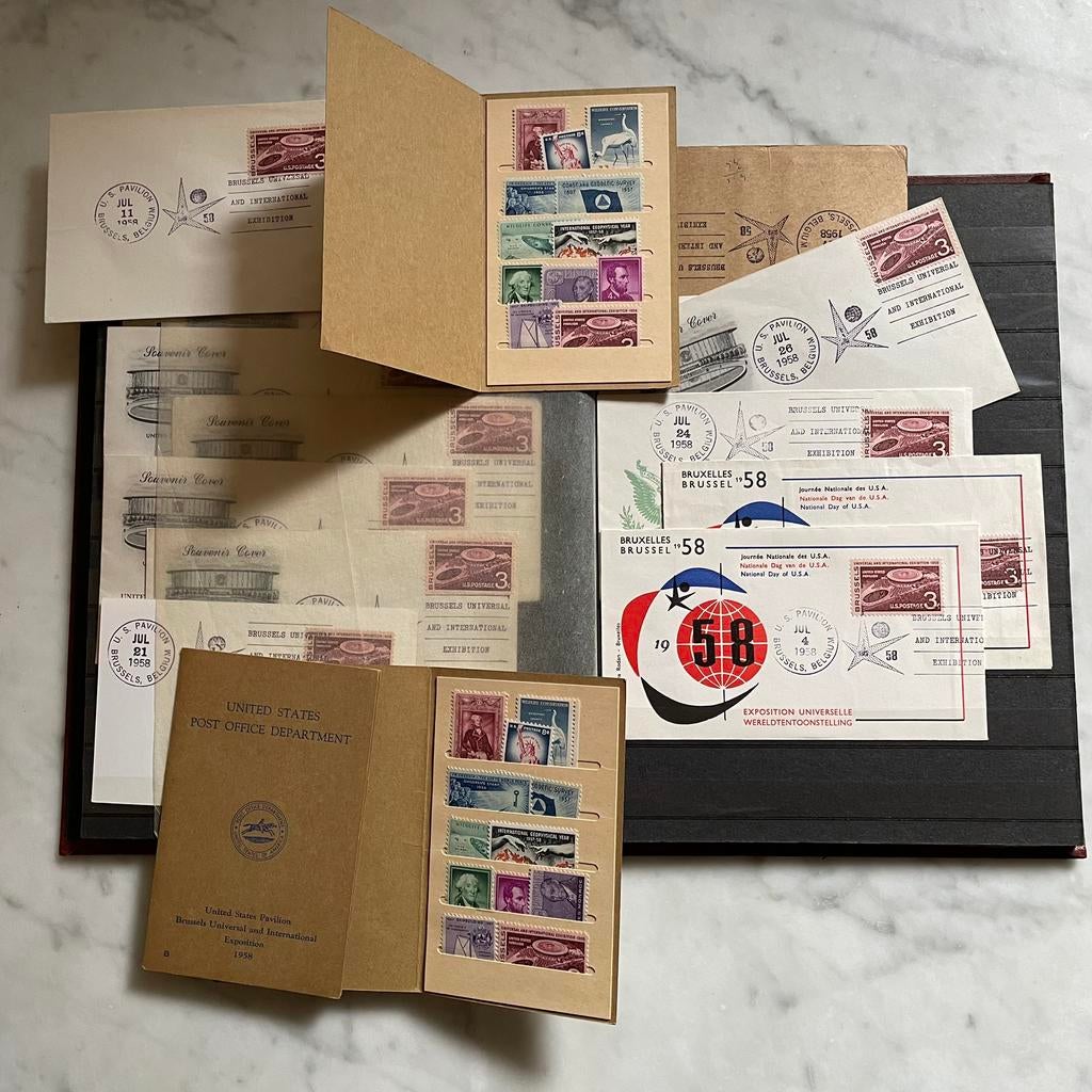 Lot enveloppes  timbres Expo 58, Enlèvement ou Envoi