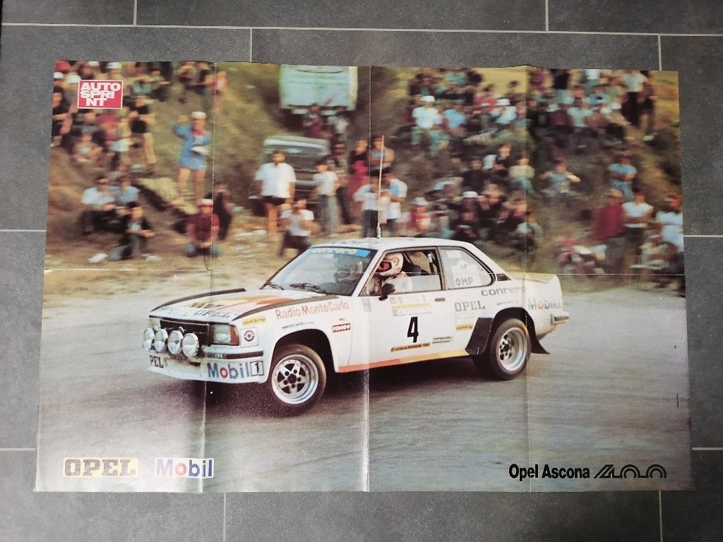 Poster Opel Ascona 400 Conrero, Hobby & Loisirs créatifs, Envoi, Comme neuf