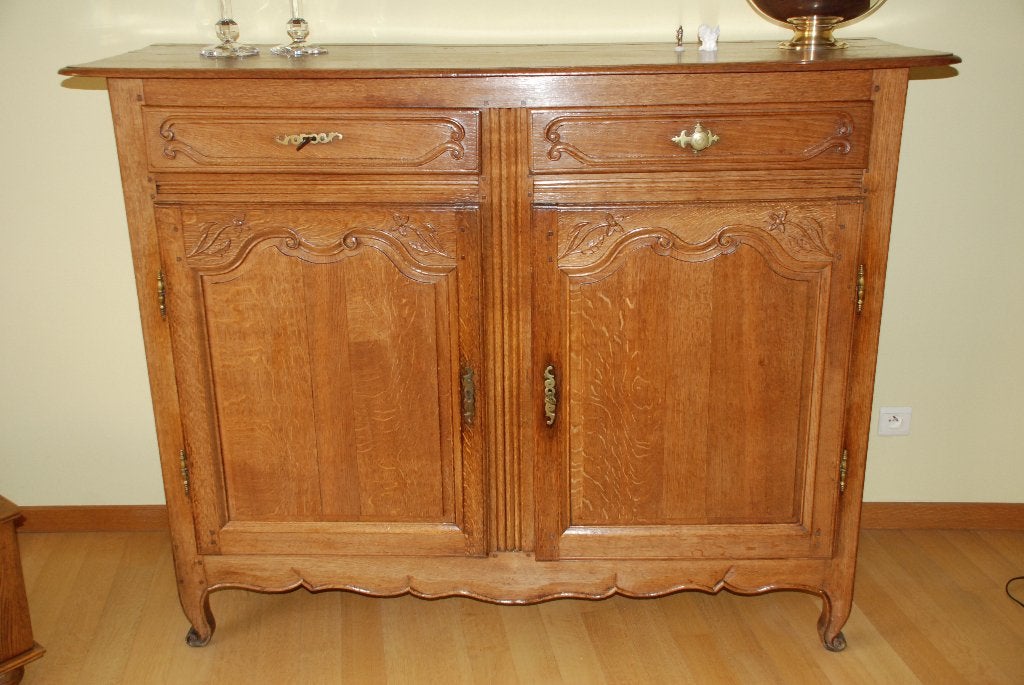 Massief eikenhouten kast, Antiek en Kunst, Ophalen
