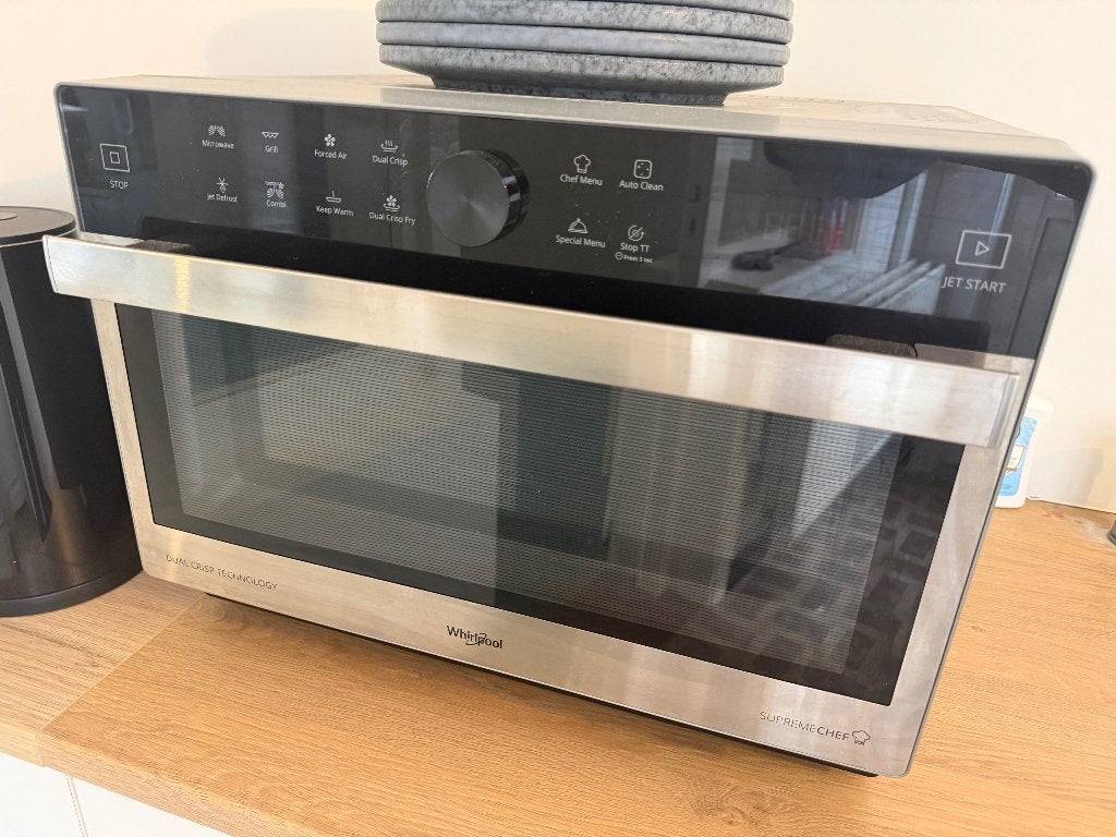Magnetron Oven Combi Whirlpool, Elektronische apparatuur, Microgolfovens, Ophalen, Gebruikt, Draaiplateau, Combi-microgolfoven