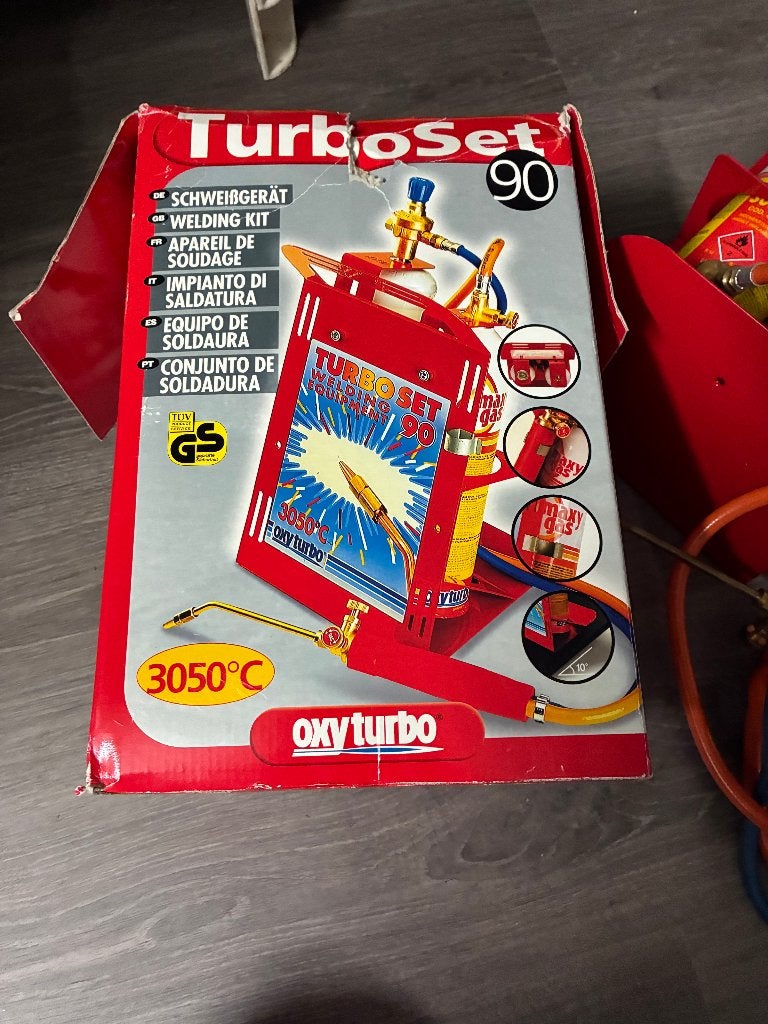 OxyTurbo TurboSet 90 – las- en soldeerset met accessoires, Doe-het-zelf en Bouw, Ophalen, Zo goed als nieuw