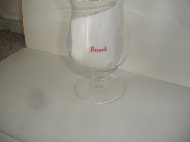 Bierglas Duvel, Angle 45 voor € 5,00, Ophalen of Verzenden, Zo goed als nieuw, Glas of Glazen, Duvel