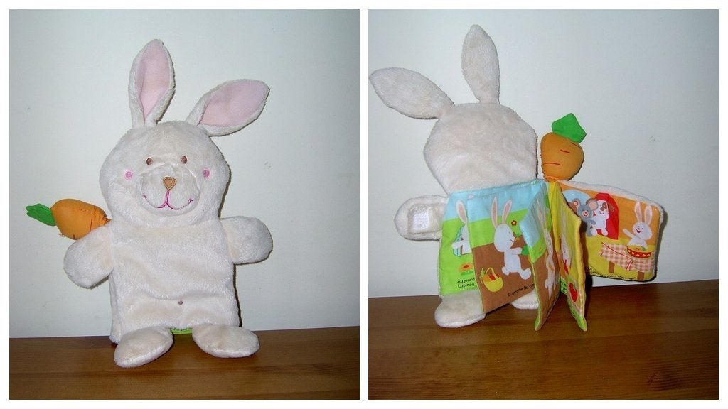 Peluche Livre doudou « Lapinou » - Lilliputien, Enlèvement, Utilisé, Doudou