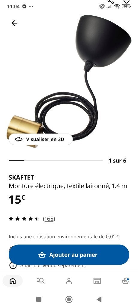 suspension ikea neuf lot de 3, Enlèvement ou Envoi, Neuf, E27 (grand)