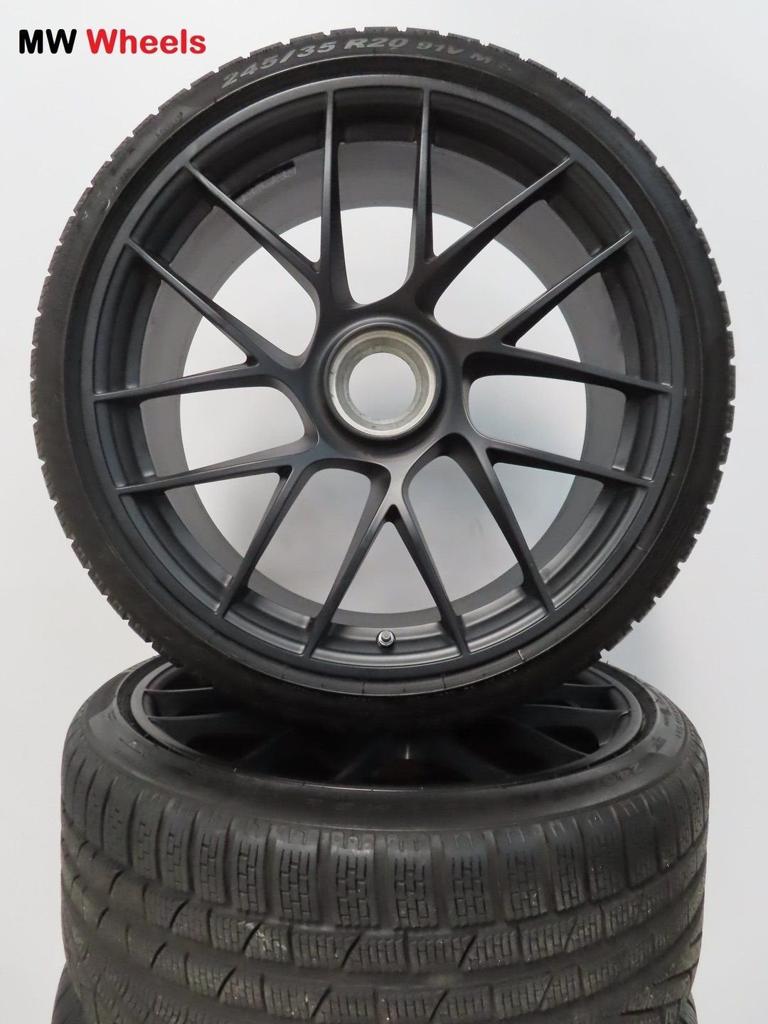 Porsche 20 inch Origineel 911 991 GTS velgen winterbanden, Gebruikt, -, -, Banden en Velgen