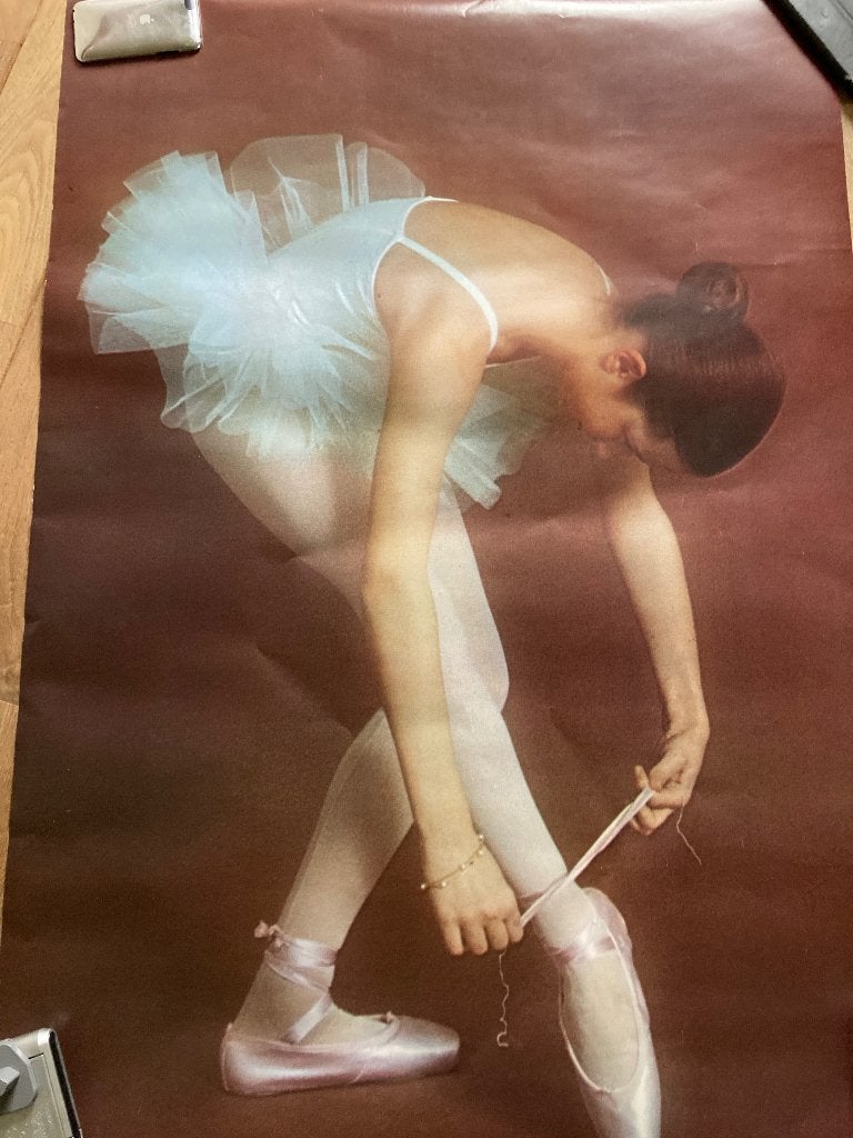 Oude grote poster jaren 70 ballerina, Verzamelen, Ophalen of Verzenden, Sport