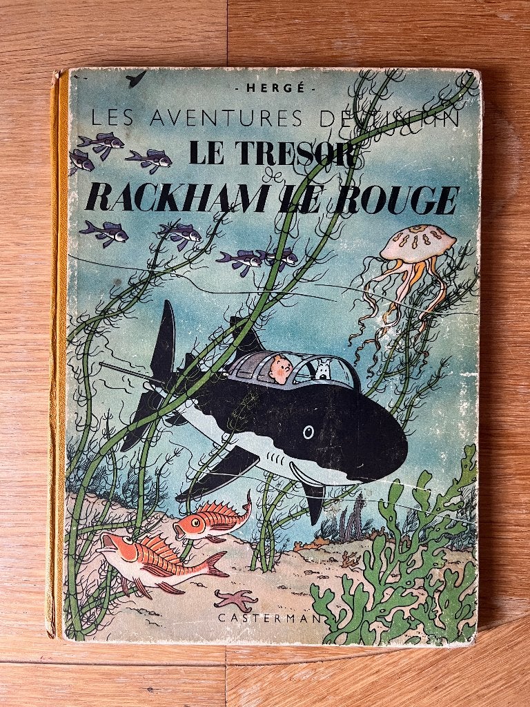 Hergé – Le Trésor de Rackham le Rouge – Tintin oude uitgave, Eén stripboek, Ophalen of Verzenden, Hergé
