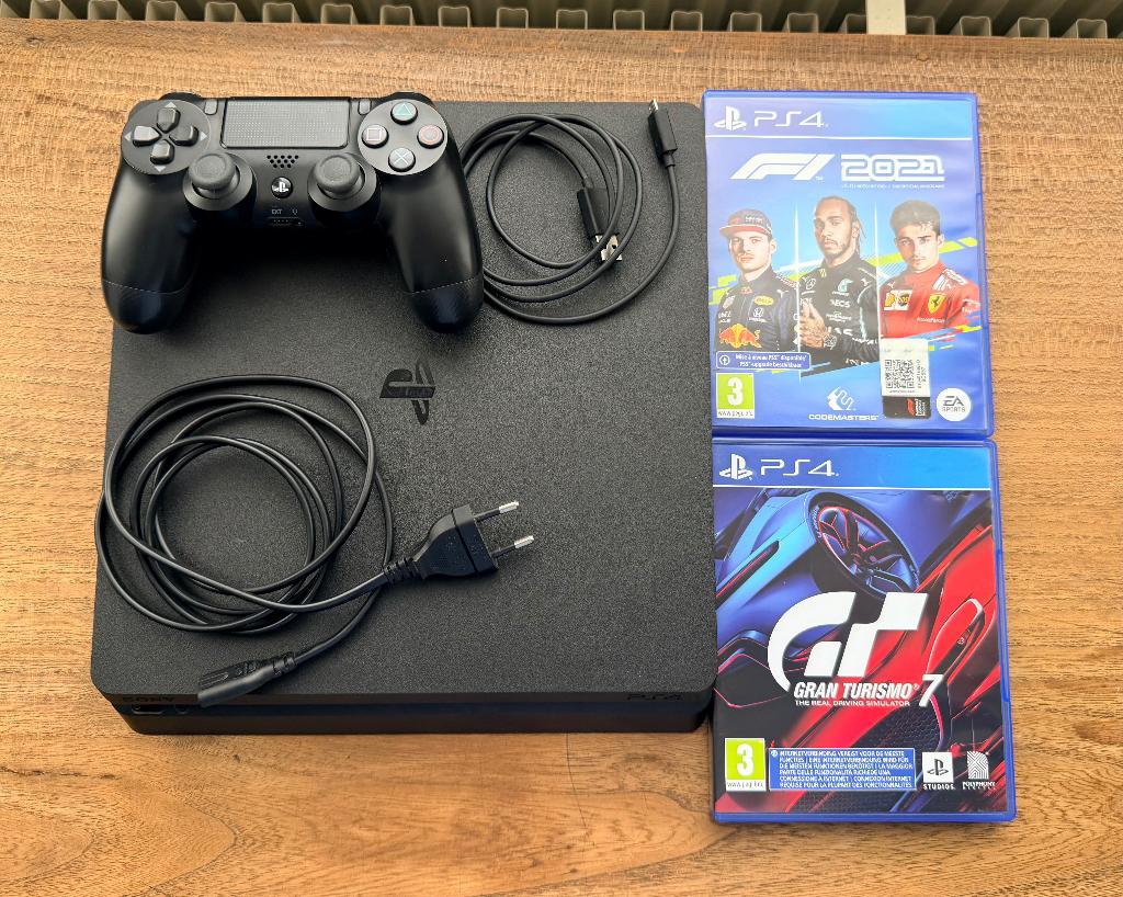 PS4 slim 500GB, Games en Spelcomputers, Ophalen, Zo goed als nieuw, Met 1 controller, Slim