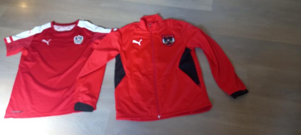 Voetbaltruitje en trainingsjas Oostenrijk maat 158., Ophalen of Verzenden, Gebruikt