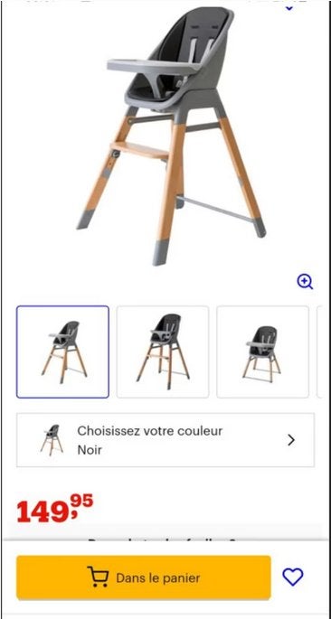 Pericles Mambo Kinderstoel 97 Cm Grijs, Kinderen en Baby's, Kinderstoelen, Zo goed als nieuw, Meegroeistoel, Afneembaar eetblad