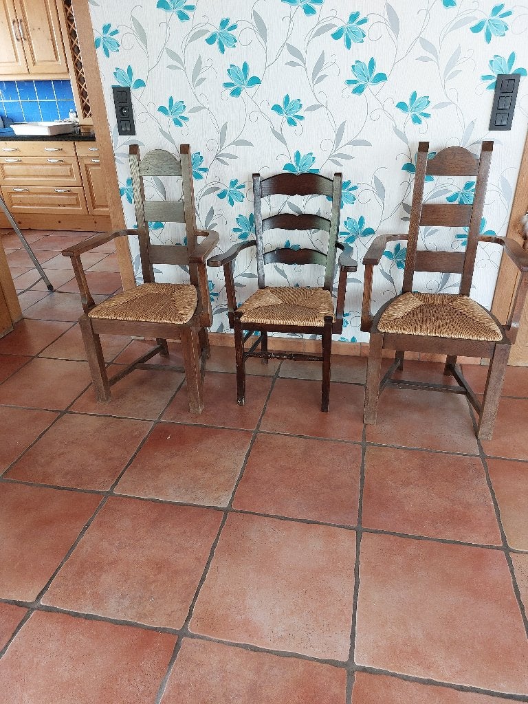 stoelen, Ophalen, Gebruikt, Bruin, Hout