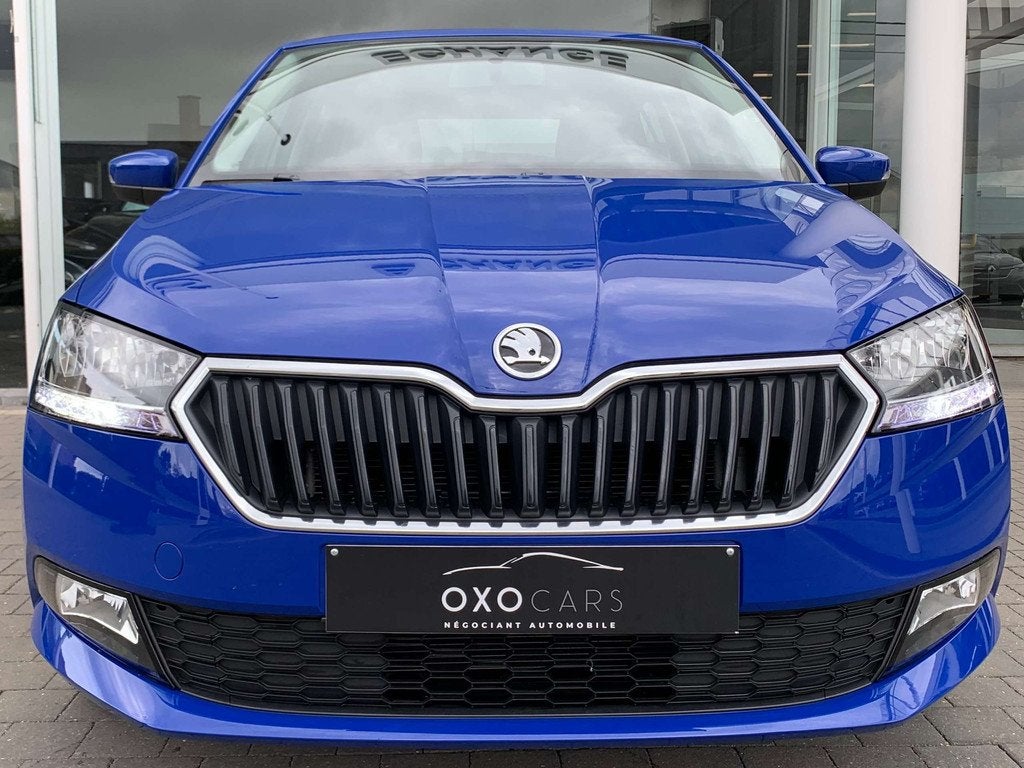 Skoda Fabia 1.0i Essence / Airco / CarPlay / Bluetooth / Fai, Auto's, Stof, Gebruikt, Euro 6, Blauw