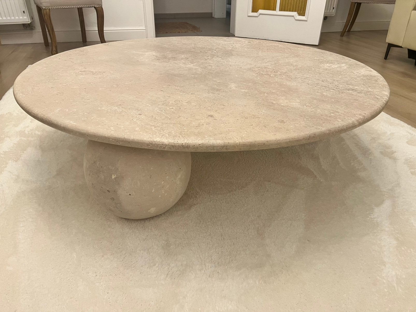 Original table en travertin, Enlèvement, Comme neuf