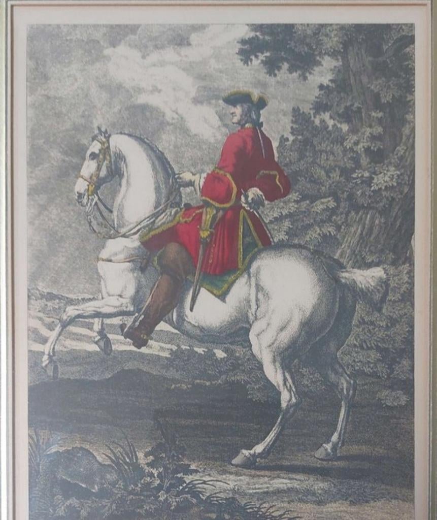 Le galop a gauche Johann Elias ridinger 1698 /1767, Antiek en Kunst, Ophalen of Verzenden