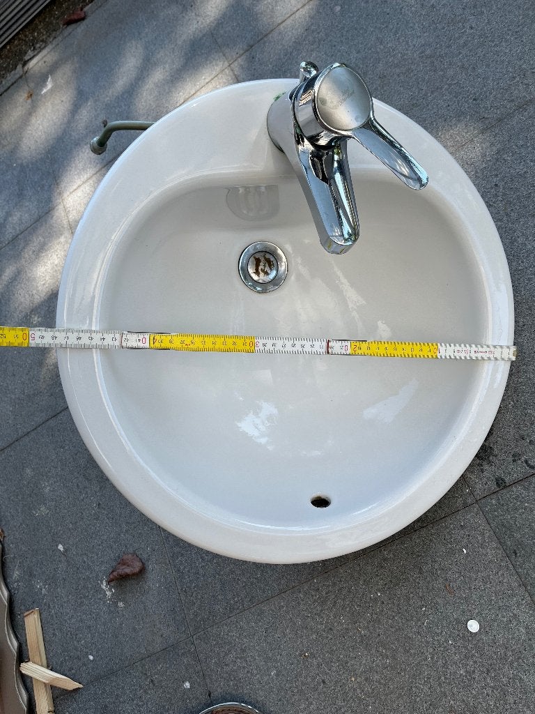 Lavabo, Doe-het-zelf en Bouw, Sanitair, Ophalen, Gebruikt, Chroom, Kraan