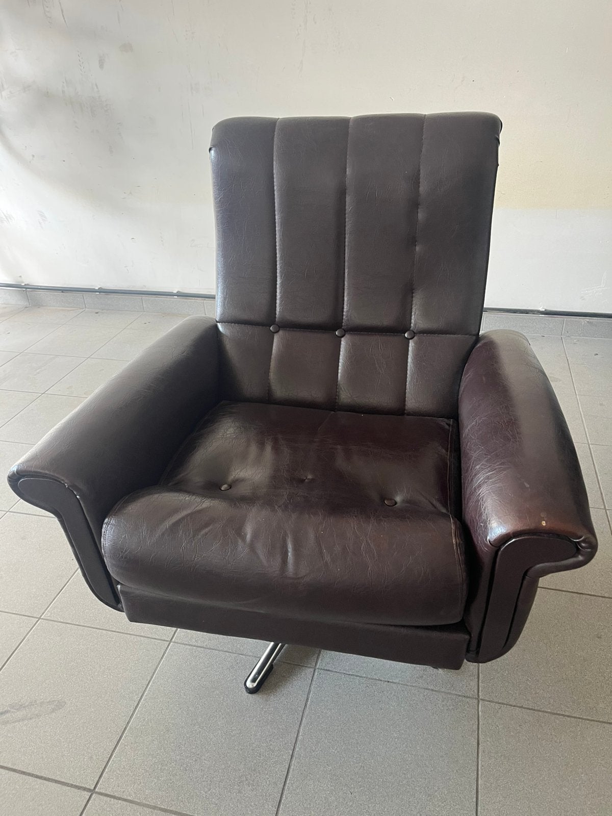 Mooie karaktervolle vintage draaizetel, Ophalen, Gebruikt