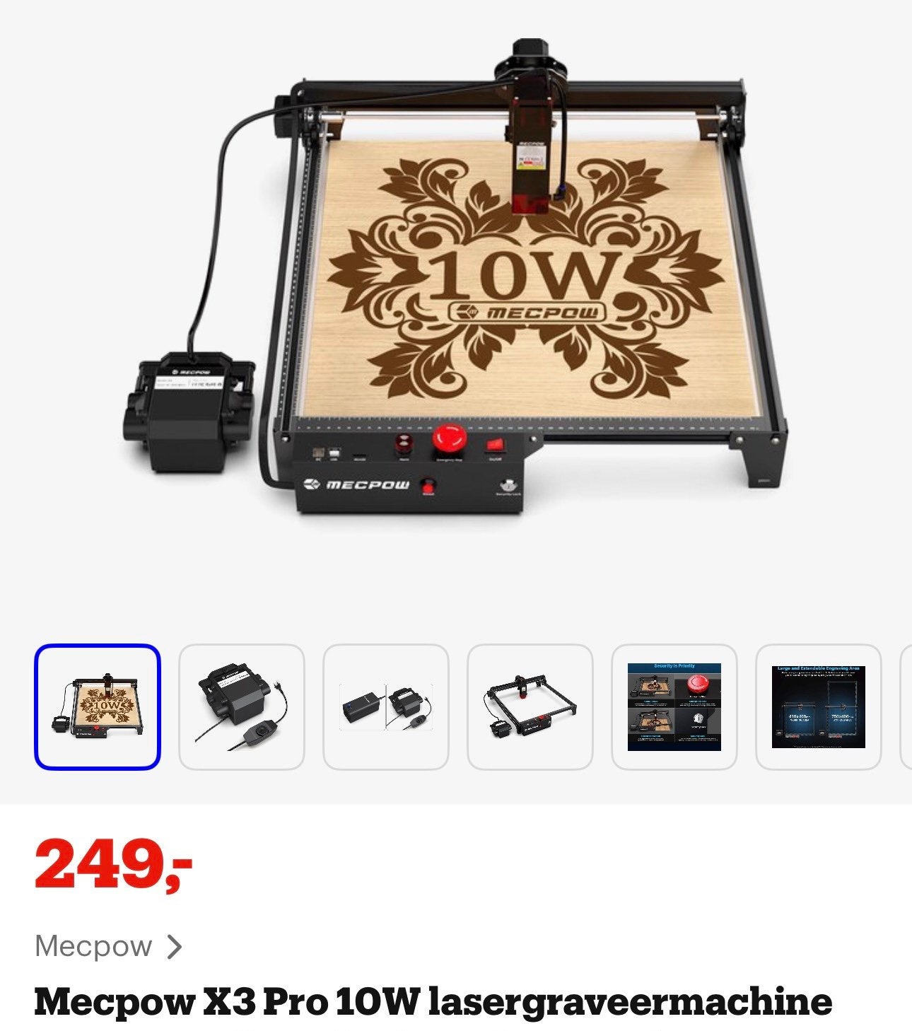 Mecpow X3 pro 10w laesergraveermachine, Elektronische apparatuur, Contactgrills, Ophalen, Zo goed als nieuw