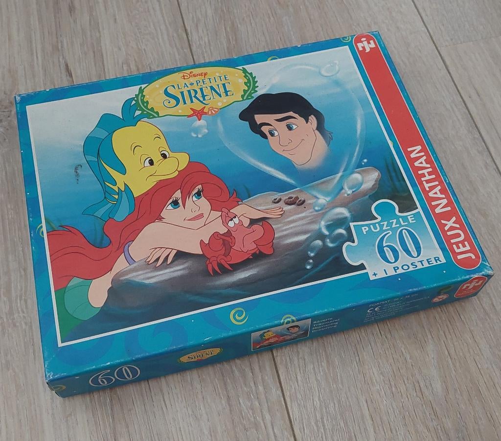 De Kleine Zeemeermin puzzel - 60 stukjes - als nieuw, Kinderen en Baby's, Ophalen