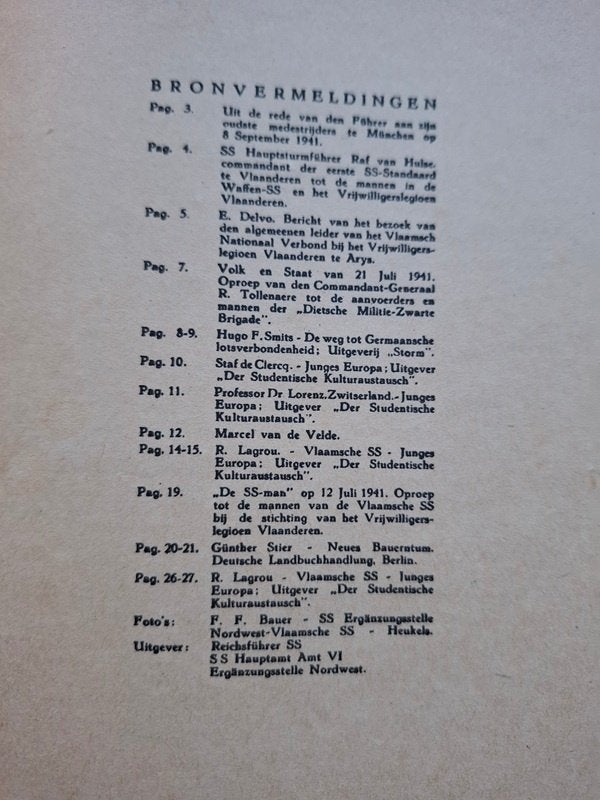Originele en zeldzame wervingsfolder " Vlamingen op ! ", Verzamelen, Ophalen of Verzenden, Landmacht, Boek of Tijdschrift