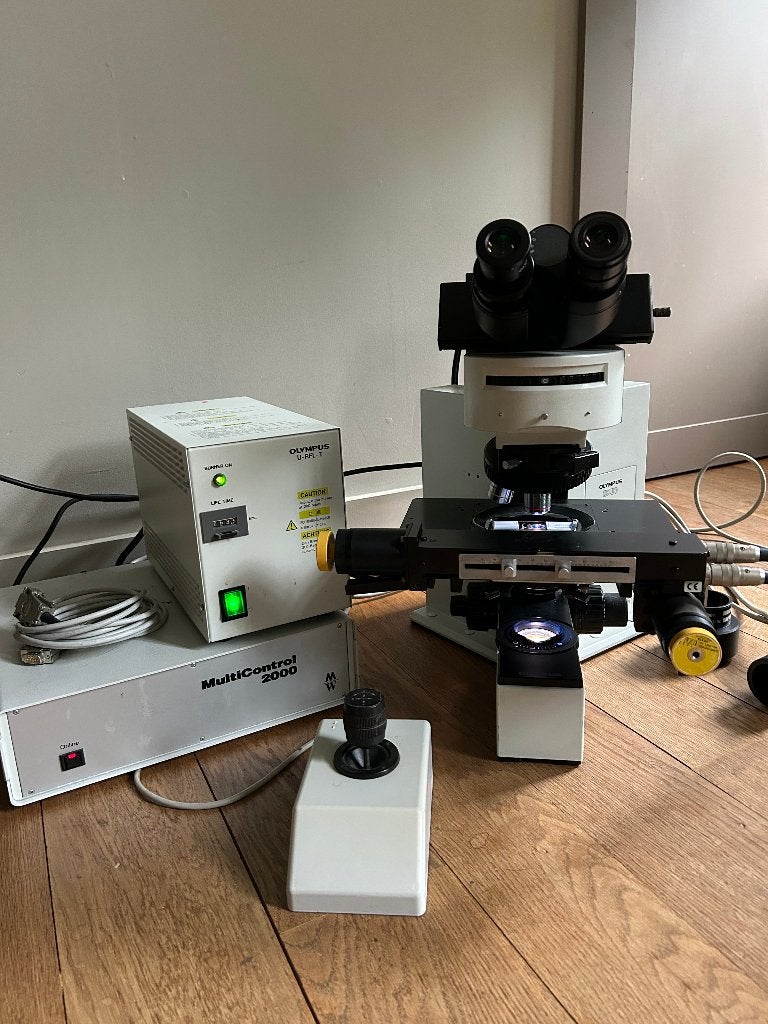 Olympus BX50 F microscoop, Ophalen, Gebruikt, 400x tot 1000x, Biologische microscoop