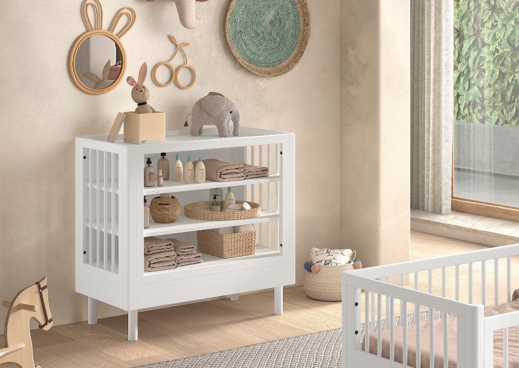 FORREST OPEN COMMODE WIT GELAKTE BEUK. NIEUW!, Ophalen, 50 tot 70 cm, Nieuw, 75 tot 100 cm