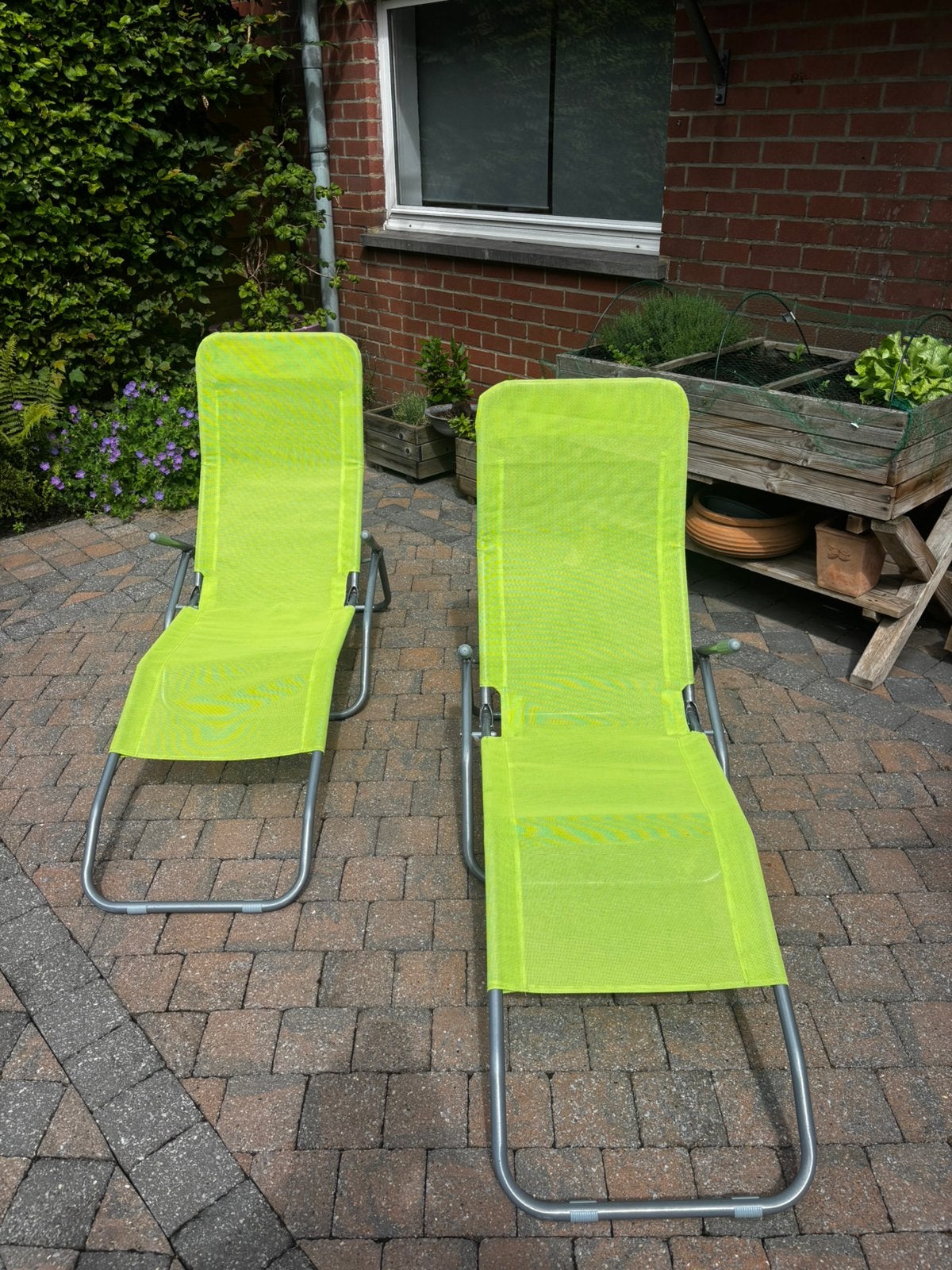 Set van 2 tuinstoelen, Tuin en Terras, Ophalen of Verzenden, Gebruikt, Plastic