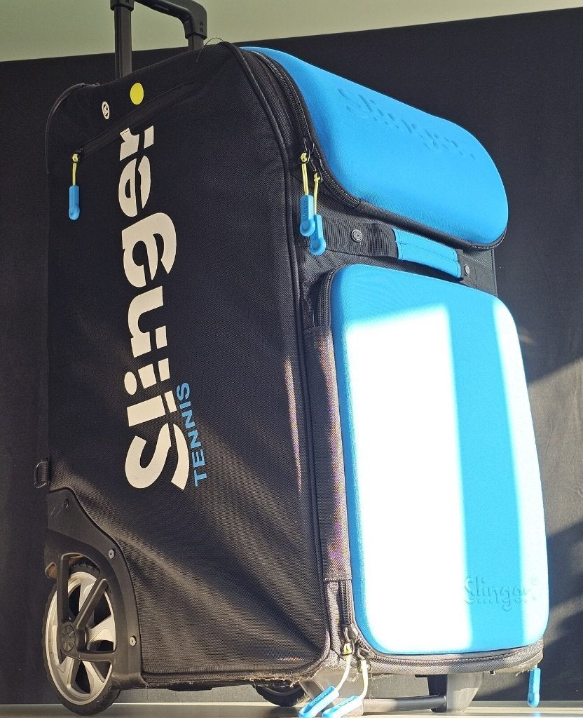 Slinger Bag-lance-balle tennis automatique, roues, Enlèvement, Comme neuf, Autres types, Autres marques