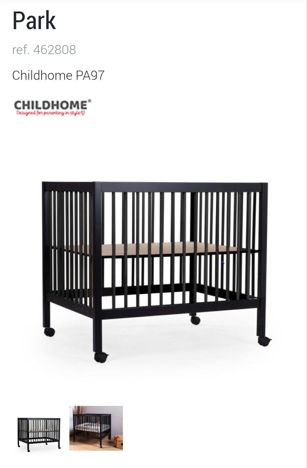 Childhome park zwart, Kinderen en Baby's, Ophalen, Rechthoekig, In hoogte verstelbaar