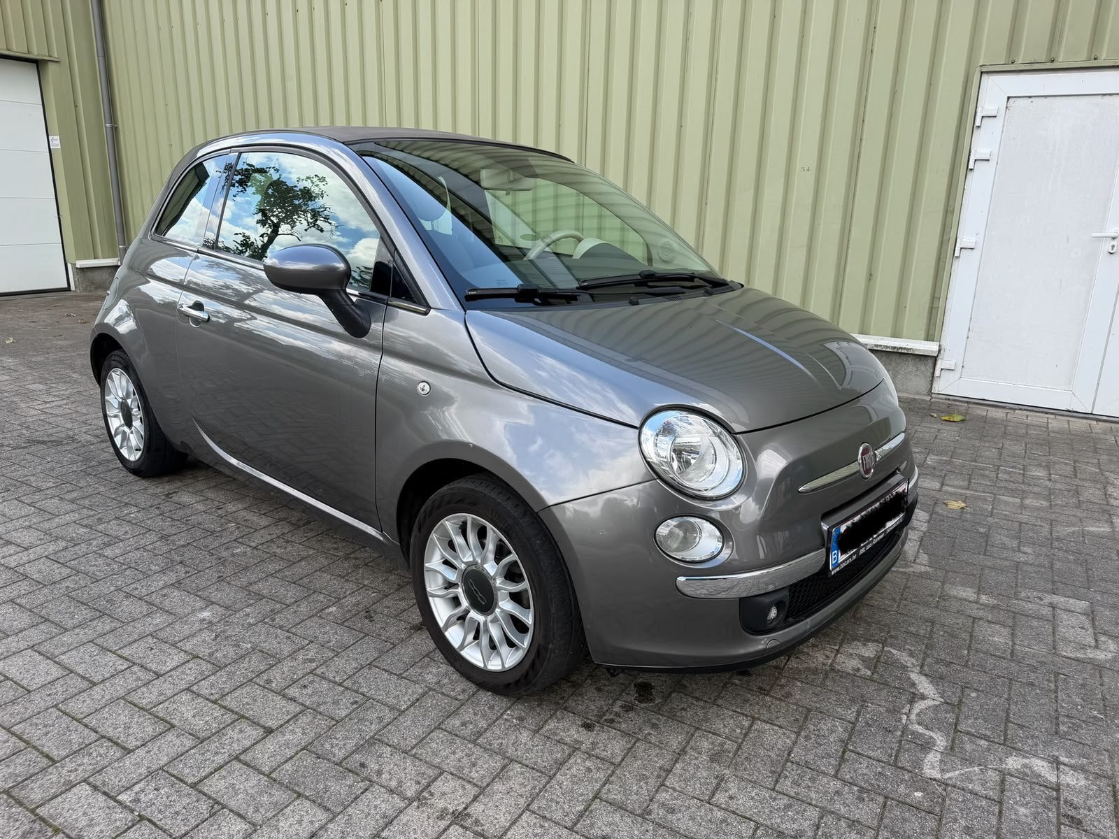 Fiat 500C 1.2i Cabrio, Auto's, Voorwielaandrijving, Euro 5, Zwart, Leder en Stof
