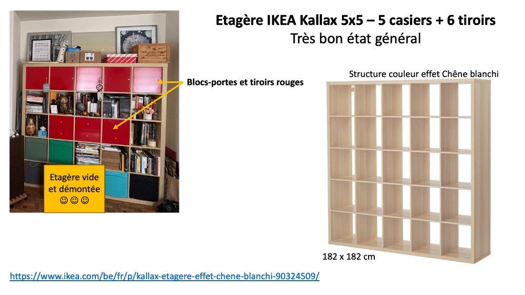 Etagère Kallax 5x5, Maison & Meubles, Enlèvement, Utilisé